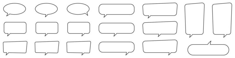Speech bubble, speech balloon, chat bubble line art icon for apps and websites. vector