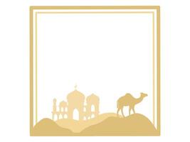 Mosque Ramadan Camel Frame Illustration vector