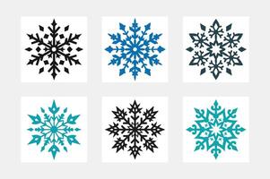 Different simple snowflakes for design vector