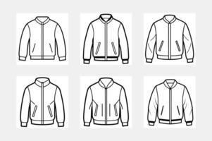 Technical sketch of man sweatshirt vector