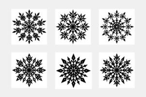 Set of abstract motif pattern design with rotational visual effect in black and white vector