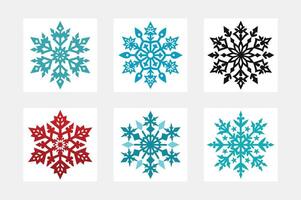 Snowflakes icon set. winter snow illustration vector