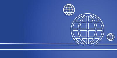 Text Space web technology with website shape on gradient blue background vector
