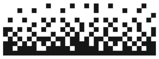 Pixel dissolved disperse mosaic background. Y2k pixel disintegration. Explosion fade. Disappear transform rectangle texture vector