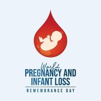 Pregnancy and Infant Loss Remembrance Day design template good for celebration usage. Pregnancy and Infant Loss Remembrance Day design. flat design. eps 10. vector