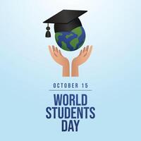 World Students Day design template good for celebration usage. World Students Day design. flat design. eps 10. vector