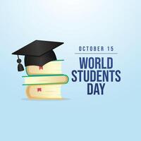 World Students Day design template good for celebration usage. World Students Day design. flat design. eps 10. vector
