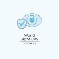 World Sight Day design template good for celebration usage. World Sight Day design. Continuous line drawing. eps 10. vector