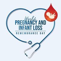 Pregnancy and Infant Loss Remembrance Day design template good for celebration usage. Pregnancy and Infant Loss Remembrance Day design. flat design. eps 10. vector