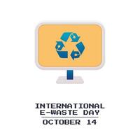 International E-Waste Day design template good for celebration usage. International E-Waste Day design. Flat design. eps 10. vector