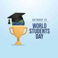 World Students Day design template good for celebration usage. World Students Day design. flat design. eps 10. vector
