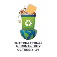 International E-Waste Day design template good for celebration usage. International E-Waste Day design. Flat design. eps 10. vector