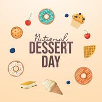 National Dessert Day design template good for celebration usage. National Dessert Day design. flat design. eps 10. vector