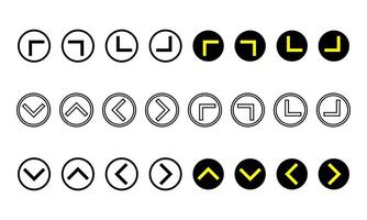 Arrow forward directional arrow icons. Arrow sign and arrow pointer icons. vector