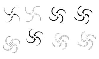 Inward four arrow icon pointing center icon sign symbol. vector