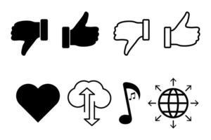 Social media icon collection for web, apps and UI. vector