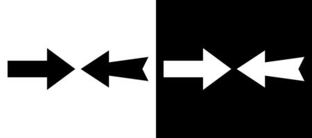 Left and Right arrows directions free icon. Bold arrow sign and arrow pointer icon. vector