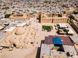 Aerial view of historic center of Bukhara city in Uzbekistan photo
