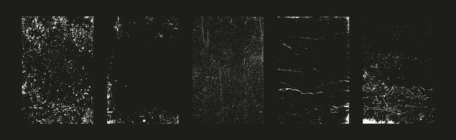Trendy retro paper texture overlay with uneven, worn edges. Ragged pattern for poster, cover, photography, fashion design. grainy scratches. vector