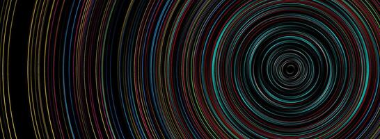 Colorful circular lines concept abstract tech background vector