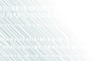 Blue minimal lines on white, futuristic technology abstract background vector