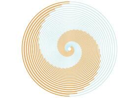 Orange blue circular lines concept abstract tech background vector