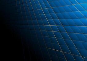 Dark blue stripes and golden lines abstract tech background vector