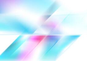 Holographic glossy stripes geometric abstract tech background vector