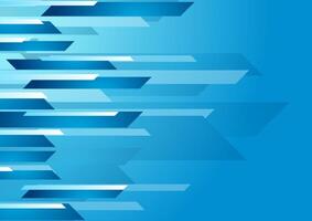 Bright blue shiny geometric tech abstract background vector