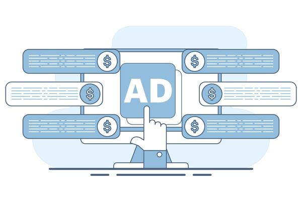 Targeted Advertising Concept in Digital Marketing, effectiveness of targeted advertising, pay per click campaigns, users clicking on search engine text ads. online advertising, and ppc conversion.