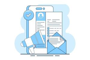 Job recruitment concept. Online job interview, HR Manager looking for potential job candidates and analyzing CV, applying for job positions, job recruitment process. Flat illustration. vector