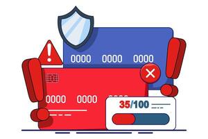 Fraud detection concept, debit card fraud detection uses tools and techniques to identify and prevent unauthorized transactions, thereby protecting against financial loss. improve payment security. vector