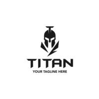 titan or spartan logotype with strong character logo template. Suitable for your design need, logo, illustration, animation, etc. vector