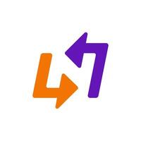 Creative letter N initial incorporated with Left and Right arrow logo design vector