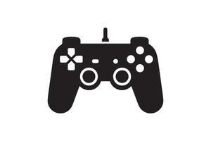 gaming console joystick silhouette in white background. Game elements vector