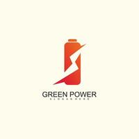 Power battrey design element idea with creative modern style vector
