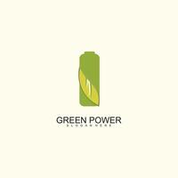 Green power design element idea with creative modern style vector
