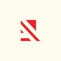 AN design logo with unique concept vector