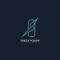 Power battrey design element idea with creative modern technology vector