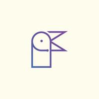 Bird design element idea with creative technology concept vector