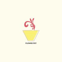 Flower pot start up and workspace icons collection vector