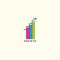 Growth start up icons collection design vector