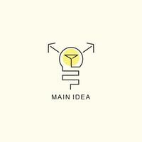 Main idea start up icons collection vector