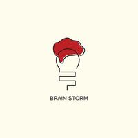 Design brain storm start up icons collection vector