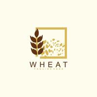 Wheat design element icon with creative unique concept idea vector