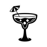 Evening relaxation, refreshing cocktail design in modern style vector