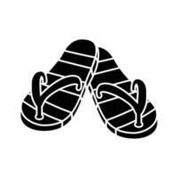 An icon of flip flops in modern style isolated on white background, editable vector