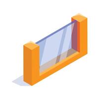 Window frame isometric icon design in modern design style vector