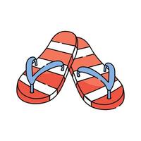 An icon of flip flops in modern style isolated on white background, editable vector