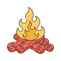 Take a look at this creatively crafted icon of bonfire in modern style vector
